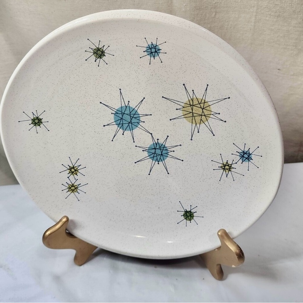 Vintage Starburst Franciscan Mid Century Modern Atomic Dinner Plate